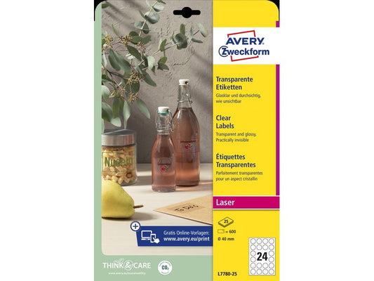 Avery Zweckform Étiquettes rondes Ø 40 mm, 25 feuille