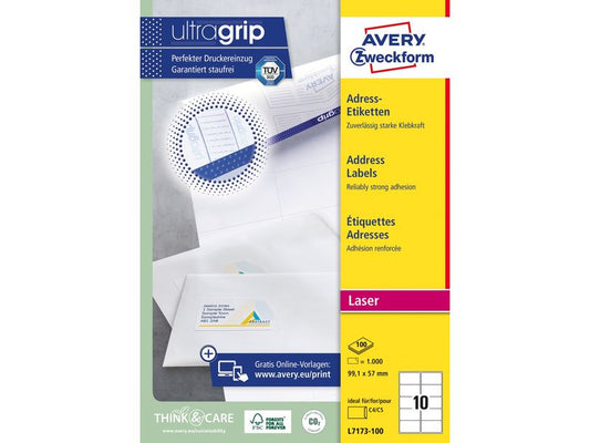 Avery Zweckform Étiquettes d’expédition L7173-100 99.1 x 57 mm
