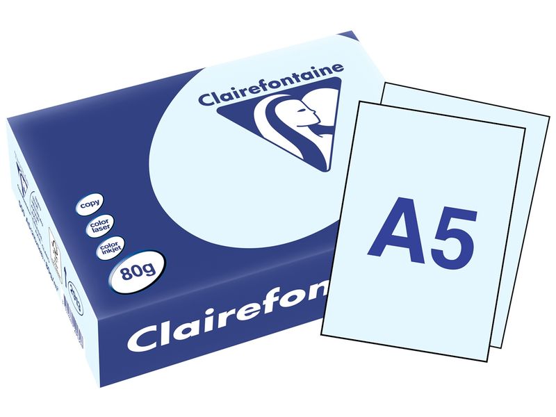 Clairefontaine Papier pour photocopie Trophée A5, bleu clair, 80 gm2, 500 feuilles
