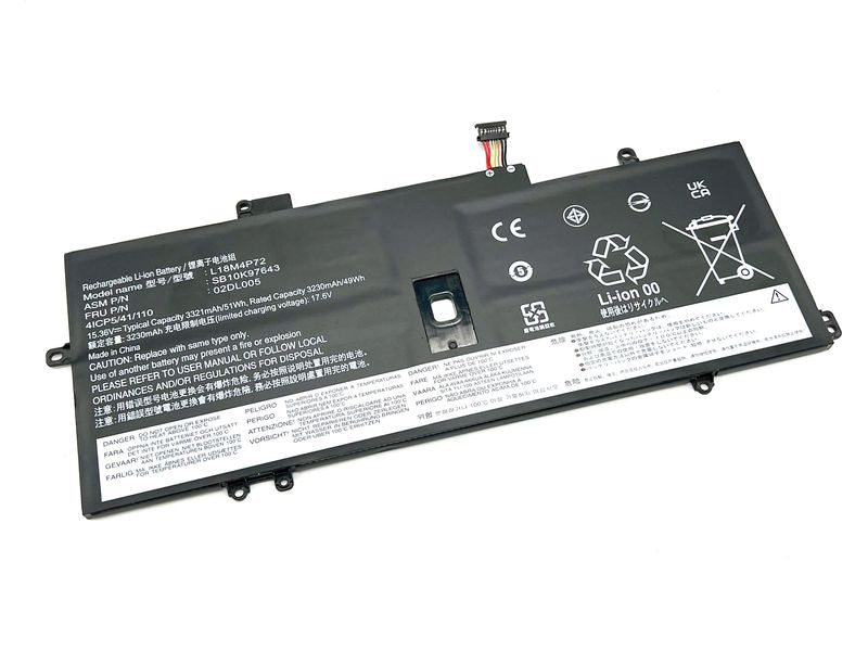 Vistaport Batterie für Lenovo ThinkPad X1 Yoga, X1 Carbon