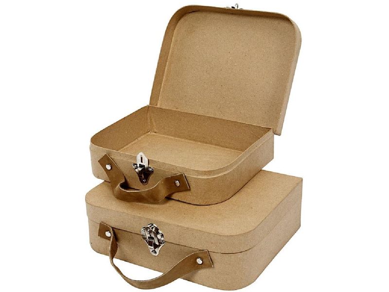 Creativ Company Valise en papier mâché 2 pièces