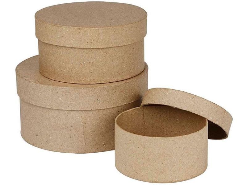 Creativ Company Boîte en carton Rond 3 pièces
