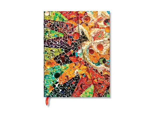 Paperblanks Bloc-notes Le soleil de Gaudi 12.5 cm x 18 cm, Vierge, Orange