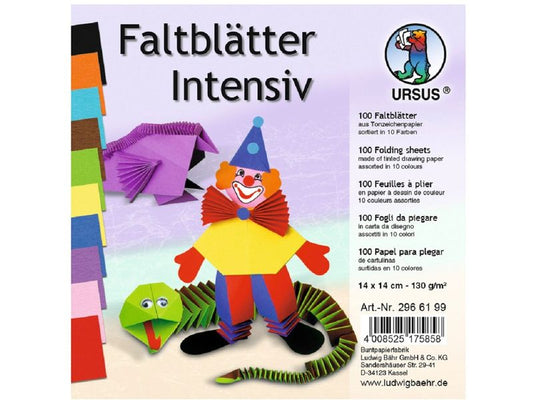 URSUS Feuilles origami 10 couleurs 100 feuilles