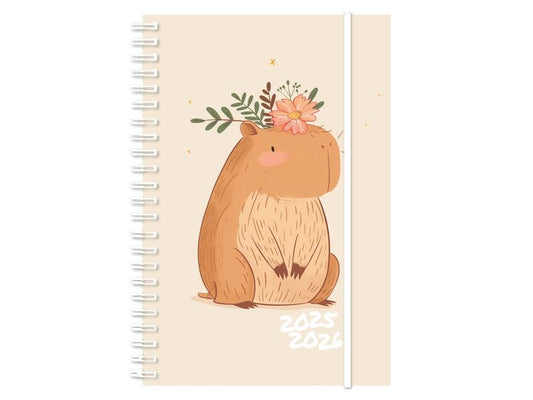 Simplex Emploi du temps scolaire Emotions weekly A7, 2025-2026, Capybara