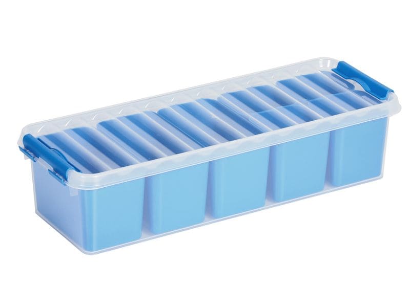 Sigma Home Boîte de rangement Q-Line Bleu, Volumes: 3.5 l