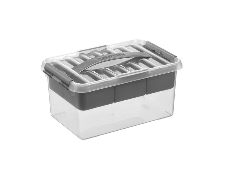 Sigma Home Boîte de rangement Q-Line Gris, Volumes: 6 l