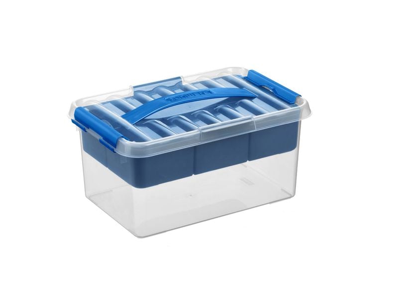 Sigma Home Boîte de rangement Q-Line Bleu, Volumes: 6 l