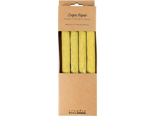Creativ Company Papier crêpe 4 rouleaux 25 x 60 cm, vert clair