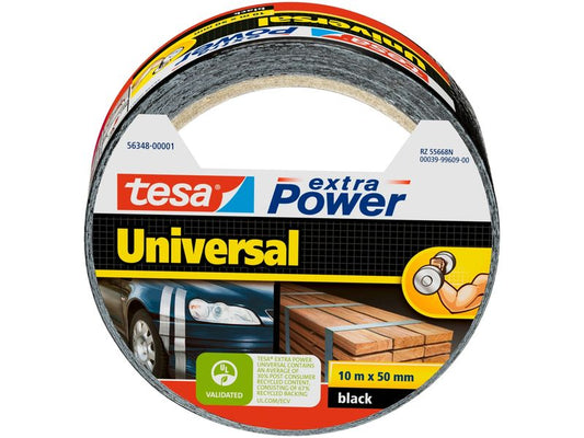 tesa Bande de tissu extra Power Universal Noir - 10 m x 50 mm