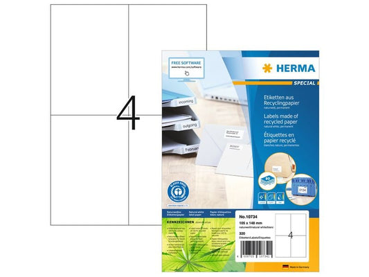 HERMA Étiquettes universelles 105 x 148 mm, 80 feuille