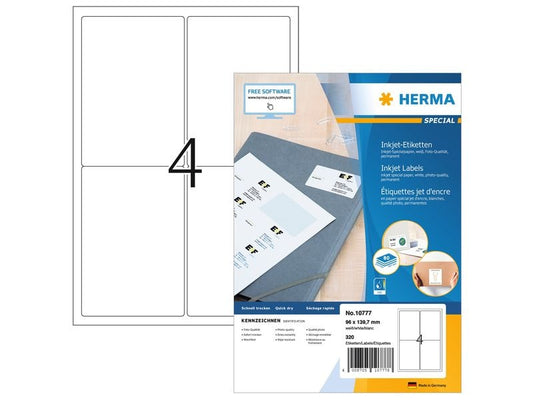 HERMA Étiquettes d’adresse 96 x 139.7 mm, 80 feuille