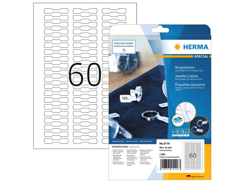 HERMA Etiquettes de prix 5116 49 x 10 mm
