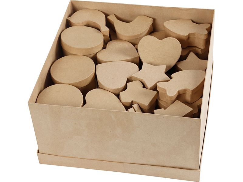Creativ Company Boîte en carton 63 Pièce/s, Marron
