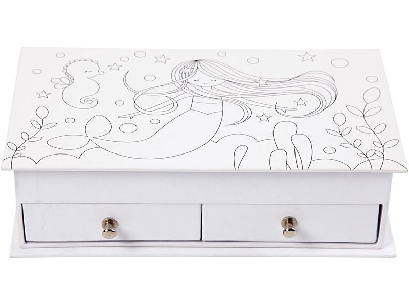 Creativ Company Boîte en carton Sirène 1 pièce, blanc