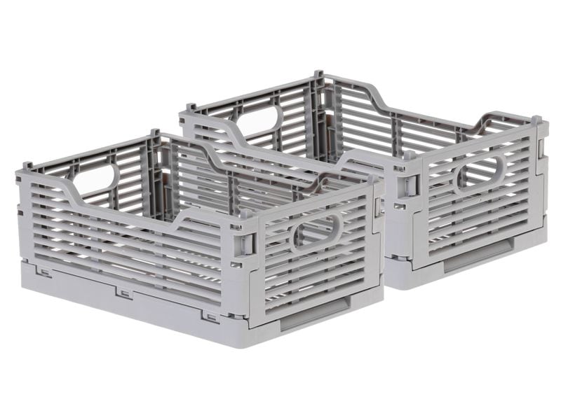 COCON Boîte pliante 22 x 15 x 9 cm 2 pièces, Gris
