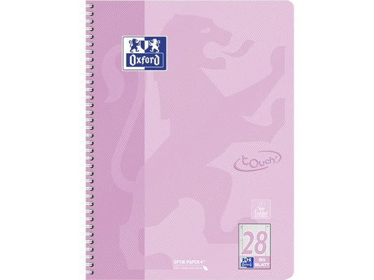 Oxford Carnet de notes 5 pièces A4 +, À carreaux, couleurs assorties