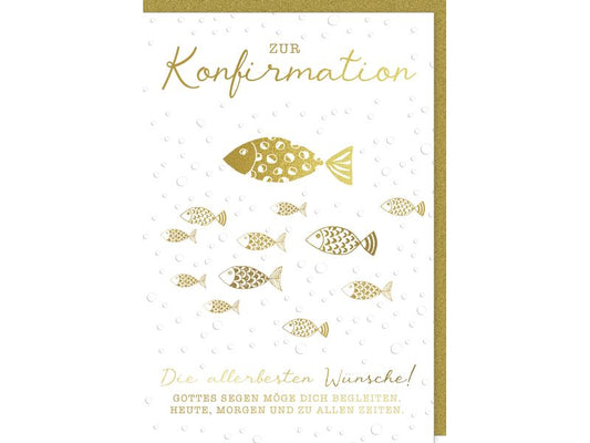 Braun + Company Carte de félicitations Poissons 11.5 x 17 cm