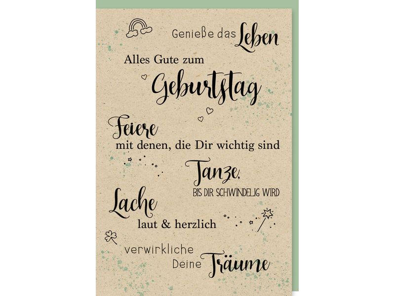 Braun + Company Carte de félicitations vie, anniversaire, rire 11.5 x 17 cm