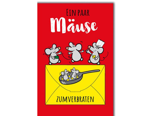 Braun + Company Carte à motif Souris 11.5 x 17 cm