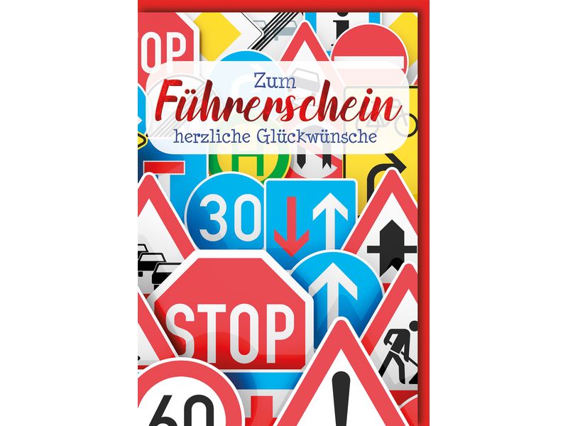 Braun + Company Carte de félicitations Permis de conduire 11.5 x 17 cm