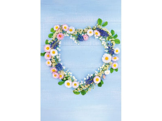 ABC Carte de voeux Cœur vierge 12.5 x 17.6 cm