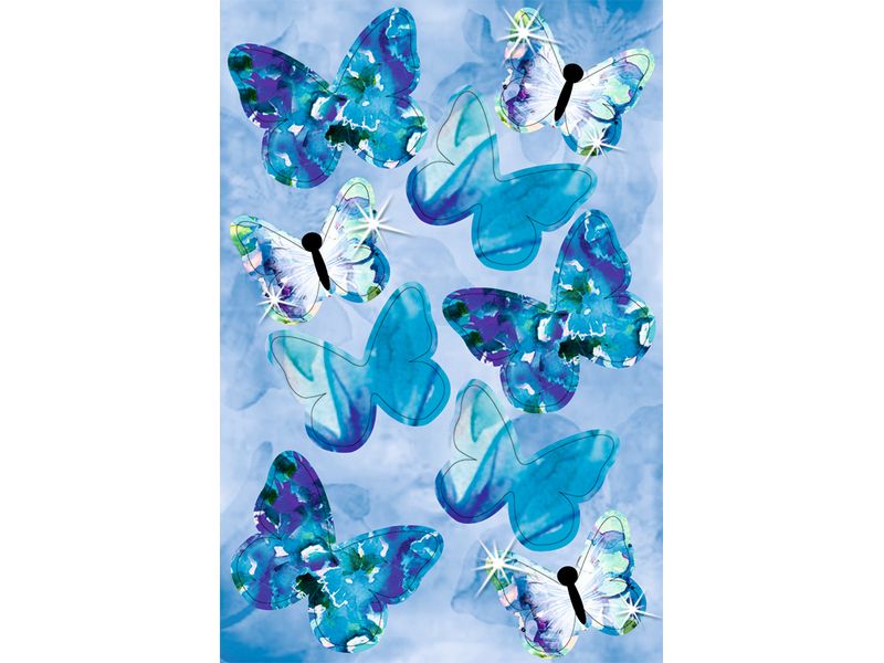 URSUS Papier de bricolage Papillons, 24 autocollants
