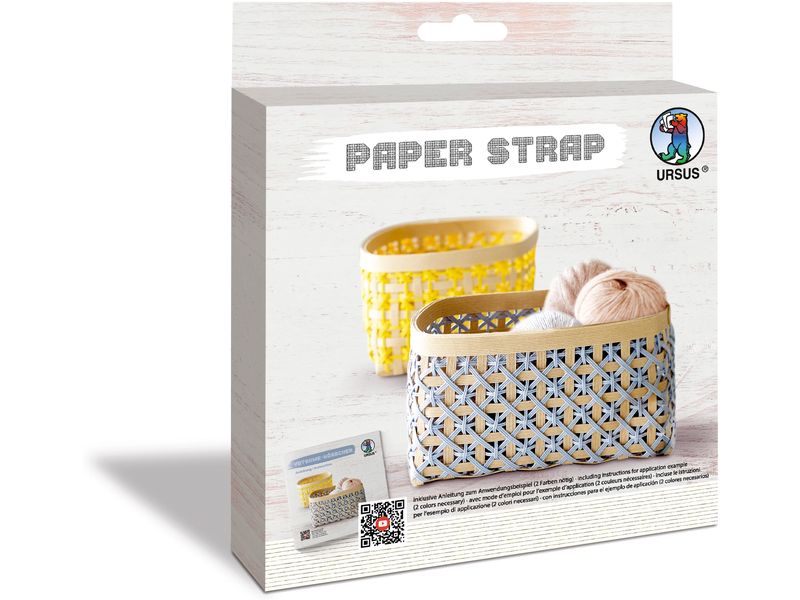 URSUS Papier de bricolage Kamihimo 15 mm x 15 m, blanc