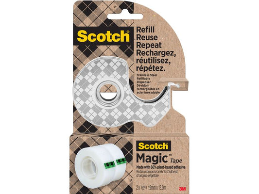 Scotch Dérouleur manuel en acier inoxydable réutilisable