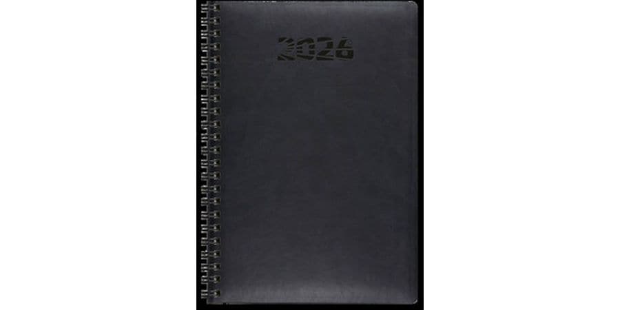 Simplex Agenda hebdomadaire Simply Flex 15 x 21 cm, 2026, Noir