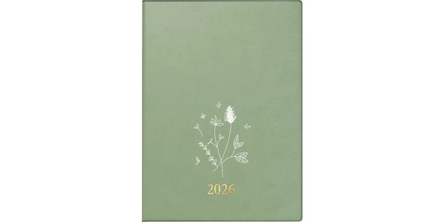 Simplex Agenda hebdomadaire Ladytimer 10 x 14 cm, 2026, Vert olive