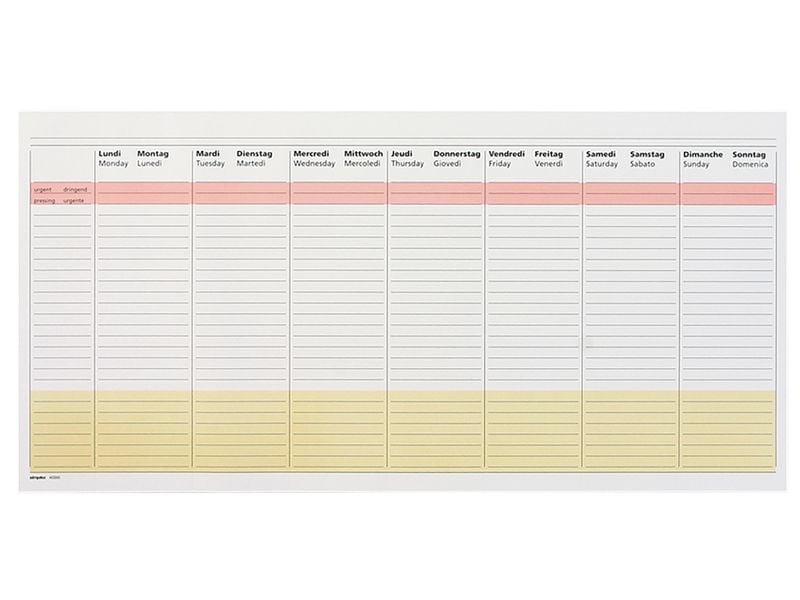 Simplex Agendas bloc-notes hebdomadaires 42 x 21 cm, 50 feuilles