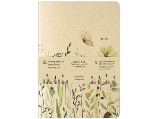 Natur Verlag Carnet de notes Prairie fleurie 14.8 x 21 cm, Vierge