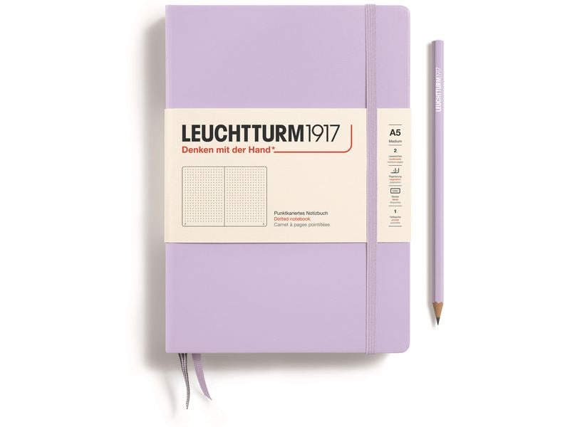 Leuchtturm Bloc-notes Medium A5, Pois, Violet