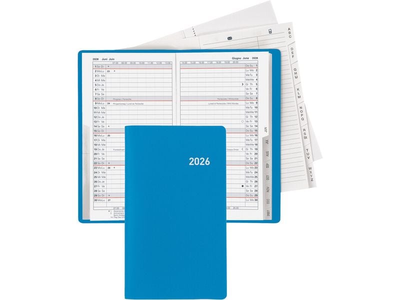 Biella Agenda de poche Planning Luzern bleu, 8.7 x 15.3 cm