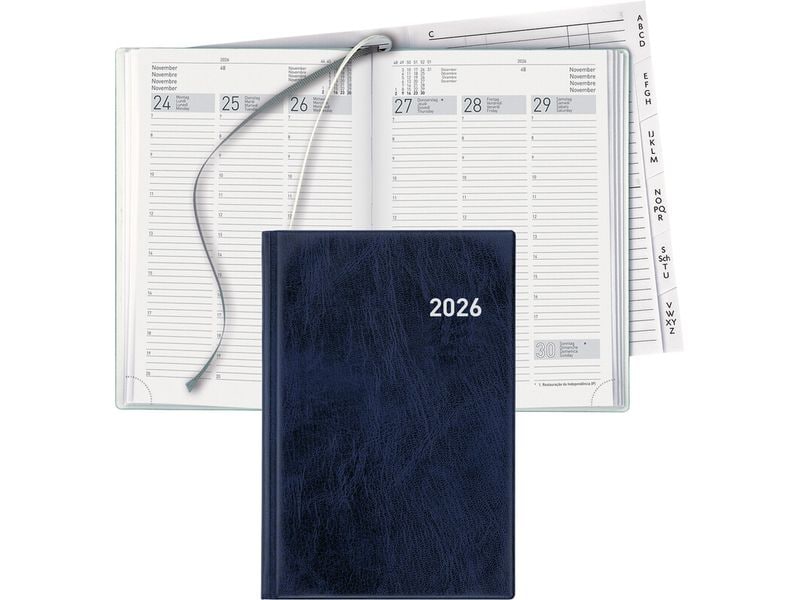 Biella Agenda commercial Terminia Noir, 14.5 x 20.5 cm