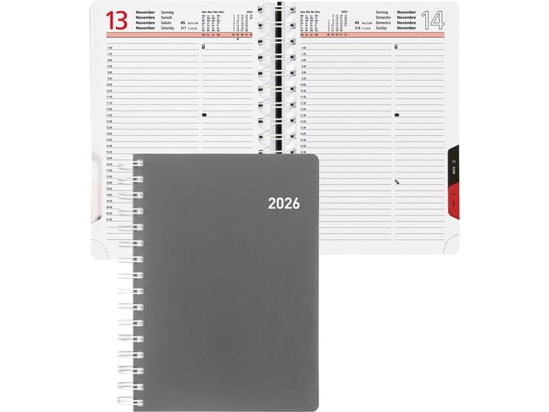 Biella Agenda commercial Registra plus Wire-O 14.5 x 20.5 cm