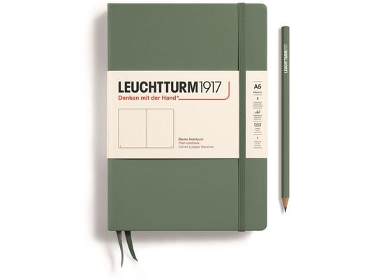 Leuchtturm Bloc-notes Medium A5, Vierge, Vert olive