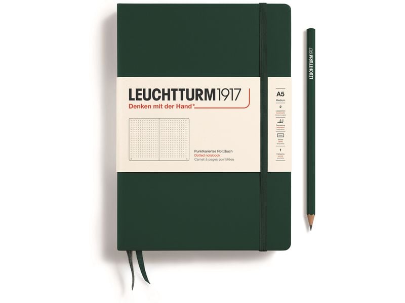 Leuchtturm Bloc-notes Medium A5, Pois, Forest