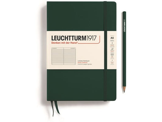 Leuchtturm Bloc-notes Medium A5, À lignes, Forest