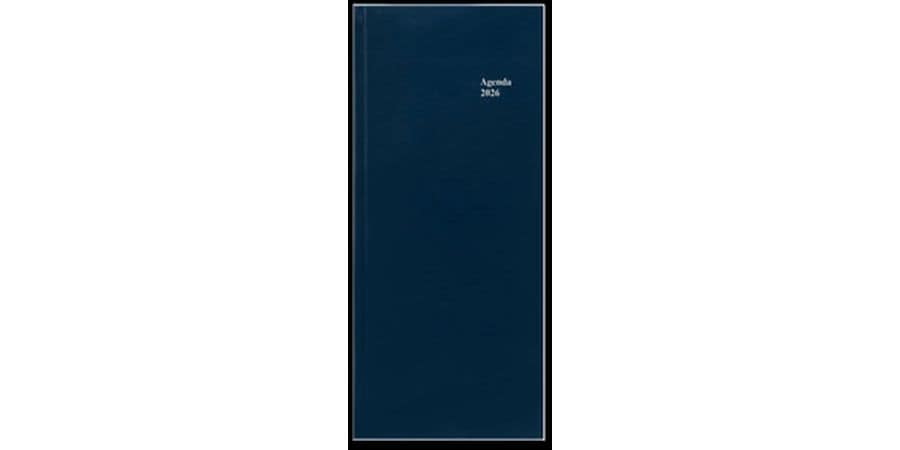 Simplex Agenda journalier Lang 2026, 13.5 x 31.5 cm, bleu