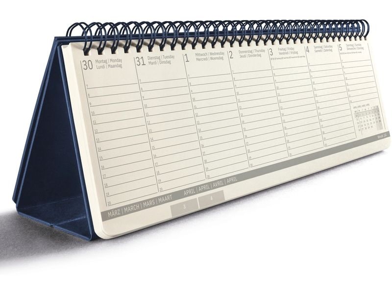 Sigel Calendriers de table Conceptum 30 x 14,3cm, 2026, Bleu