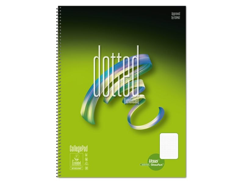 Ursusgreen Bloc-notes Dotted Spiral A4, 80 feuilles, dotted