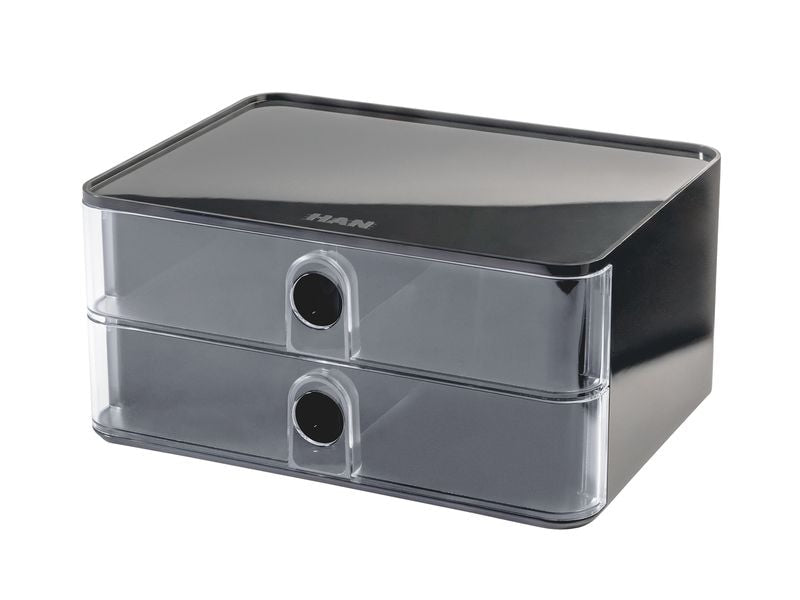 HAN Boîte à tiroirs Allison Smart-Box Plus 2 tiroirs, verre transparent