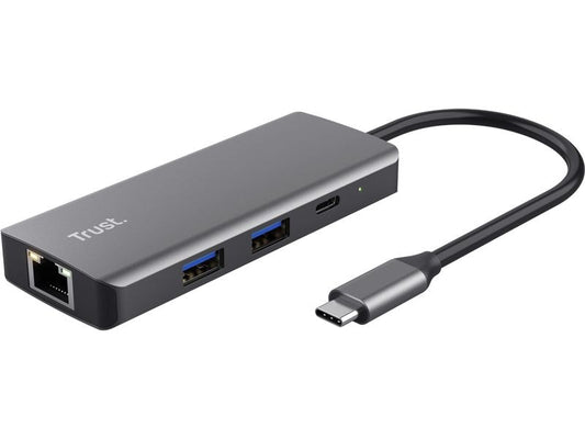 Trust Station d'accueil Adaptateur multi-ports USB-C 6 en 1 - Argenté