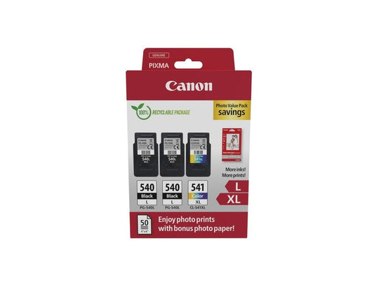 Canon Encre 2xPG-540L/1xCL-541XL Photo noir/Cyan/Magenta/Yellow