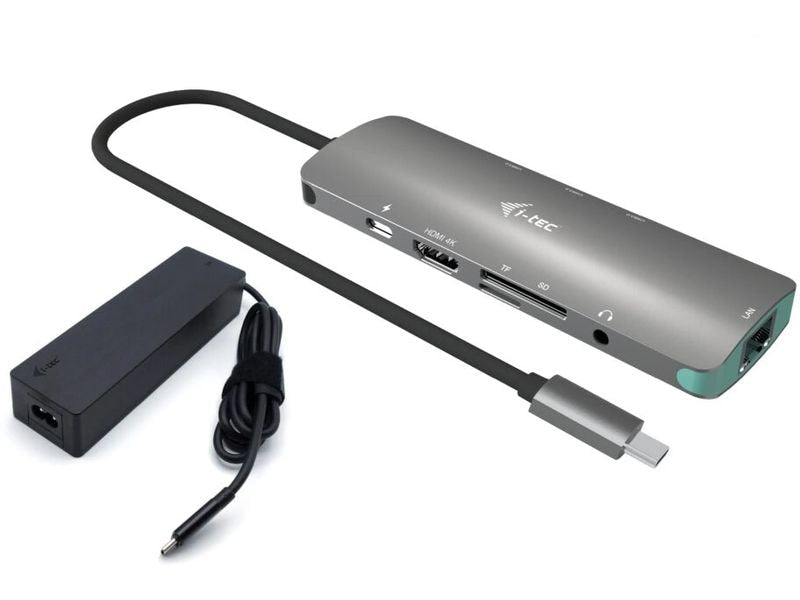 i-tec Station d'accueil USB-C métal Nano 4K HDMI LAN, PD 100 W + chargeur universel 100 W