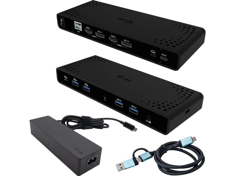 i-tec Station d'accueil Universal 2x 4K + PD 85 W + chargeur universel USB-C 100 W
