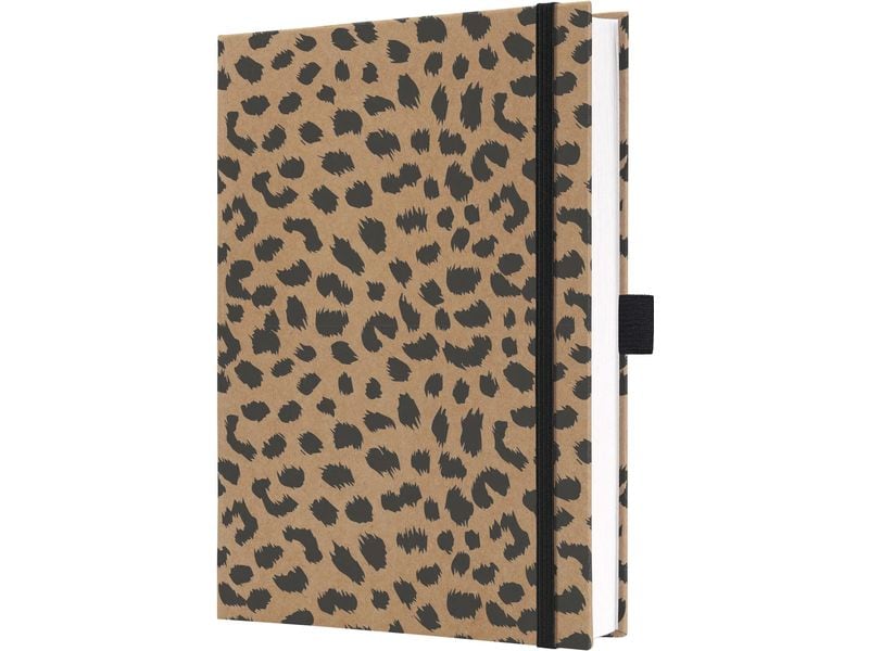 Jolie Bloc-notes Pure Cheetah, A5, À lignes, Brun/Noir
