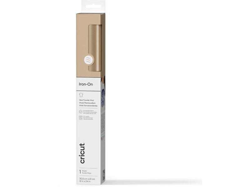 Cricut Film thermocollant 30.5 x 61 cm, 1 Pièce/s, Doré